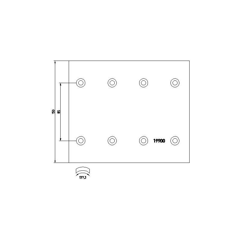 Set ferodouri WVA 19900 STD Daf 95 682845 1808136 - 1