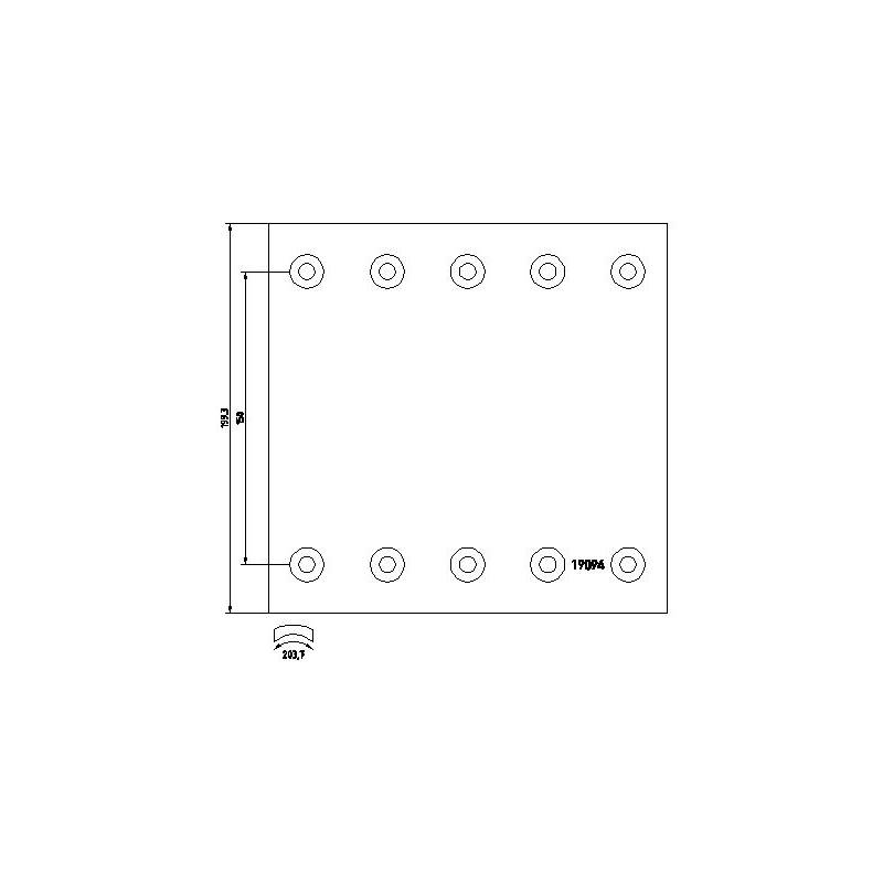 Set ferodouri punte BPW/SAF 19094 0309227260 3057391300 - 1