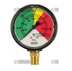 Ceas presiune cu glicerina Ø 63 mm, prindere verticala 1/4" Presiune lucru 0÷80 Bar