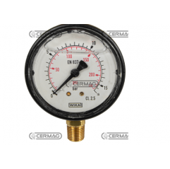 Ceas presiune cu glicerina  Ø 63 mm, prindere verticala 1/4" Presiune lucru 0÷16 Bar