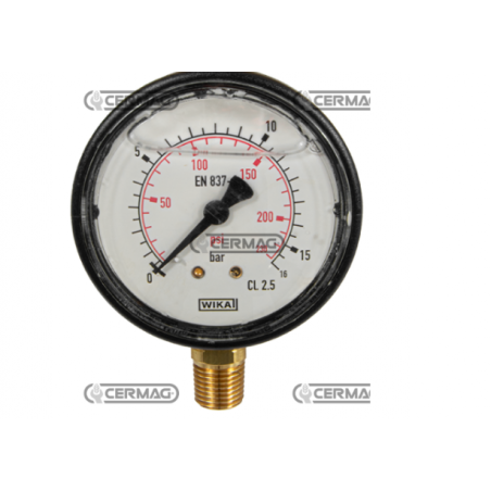 Ceas presiune cu glicerina  Ø 63 mm, prindere verticala 1/4" Presiune lucru 0÷16 Bar