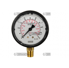 Ceas presiune cu glicerina Ø 63 mm, prindere verticala 1/4" Presiune lucru 0÷10 Bar
