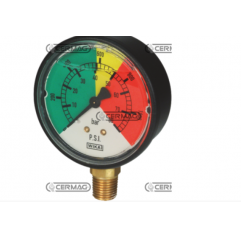Ceas presiune cu glicerina Ø 63 mm, prindere verticala 1/4" Presiune lucru 0÷25 Bar