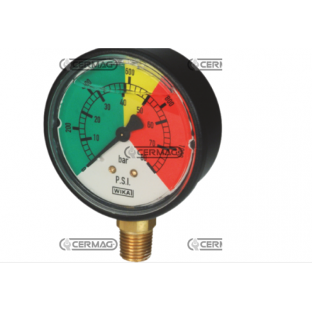 Ceas presiune cu glicerina Ø 63 mm, prindere verticala 1/4" Presiune lucru 0÷25 Bar