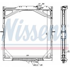Radiator apa fara cadru motor D12A340-D16G750 Volvo FH12/FH16 1357363,8149683 - 3