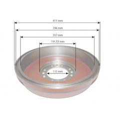 Tambur frana Massey Ferguson Ø115x411 mm
