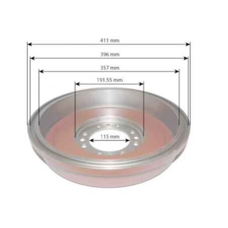 Tambur frana Massey Ferguson Ø115x411 mm