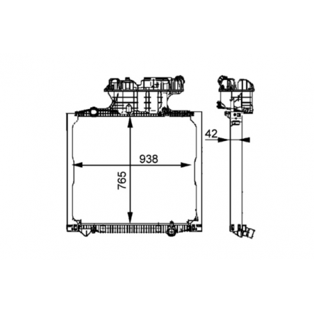 Radiator apa cu rama Man TGA/TGS/TGX 81061016458,81061016472