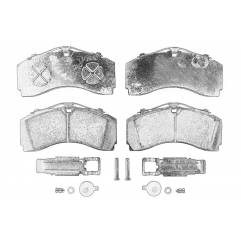 Set placute frana punte fata Mercedes Actros/Atego/Axor 29246,A0064201420 - 1