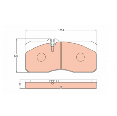 Set placute frana punte fata WVA29055 Man F2000/F90 81508046028,81508205011