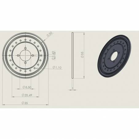 Rotor roata grebla rotativa