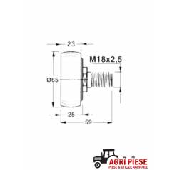 Rola presa balotat Welger 27218516, 1121.16.05.01 - 3