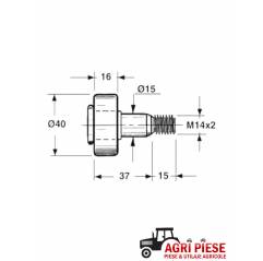 Rola pick-up balotiera Krone Ø 38.1 mm - 3