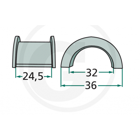 Semicuzinet cu umar brat grebla, 06229594