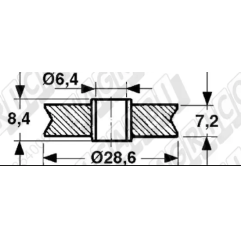 Rola legatura presa balotat Sgorbati/New Holland Ø6,4x28,6x8,4 mm