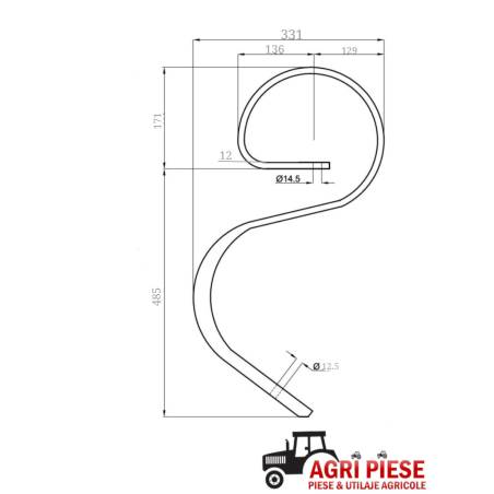 Arc cu dalta standard mare