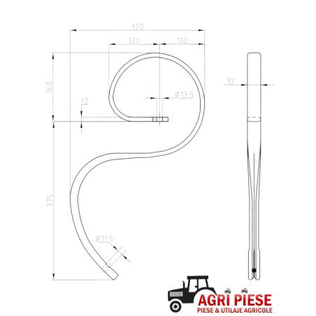 Arc cu dalta standard