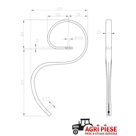 Arc cu dalta standard