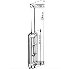 Toba esapament din titan Fiat Ø50 mm, 120 cm