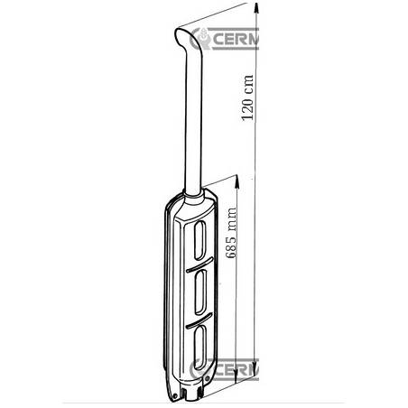 Toba esapament din titan Fiat Ø50 mm, 120 cm