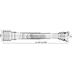 Tub seminte semanatoare (min 372- max 748 mm) Ø80 mm