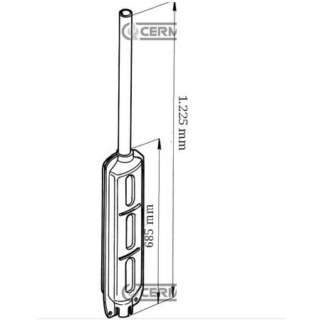 Toba esapament din titan Fiat FI 46 mm