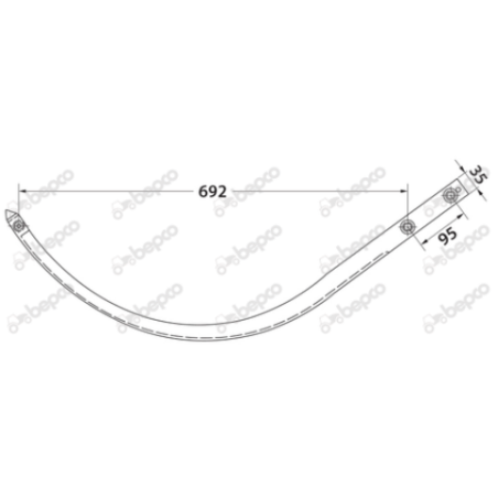 Ac presa balotat Claas Markant 45/52/55/65 08126620 (aluminiu cu rola)
