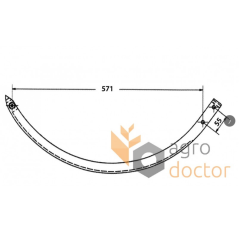 Ac presa balotat Deutz Fahr HD300 551100758 (aluminiu cu rola)