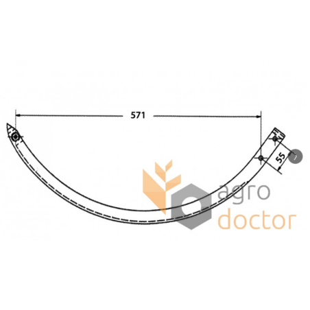 Ac presa balotat Deutz Fahr HD300 551100758 (aluminiu cu rola)