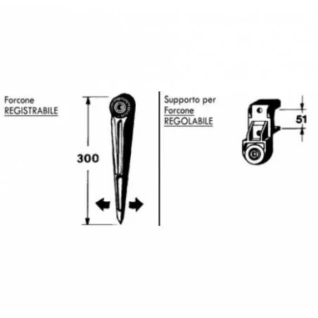 FURCA ALIMENTARE PRESA BALOTI 59.217 Agricola Ricambi - 1