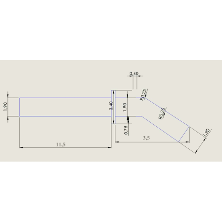 Bolt fixare cositoare 19 mm ASF11130