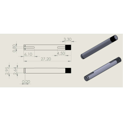 Ax mic cositoare turceasca L-272 mm