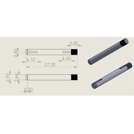 Ax mic cositoare turceasca L-272 mm