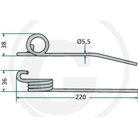 Deget rabator combina John Deere L-210 mm Z56958,B103128