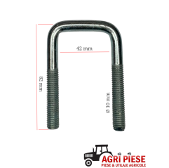 Brida fixare Maschio Gaspardo Ø 10x42x82 mm