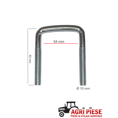 Brida fixare Maschio Gaspardo Ø10x54x82 mm F20110740R