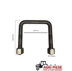 Brida fixare Ø15x98x125 mm