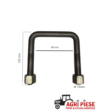 Brida fixare Ø15x98x125 mm