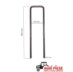 Brida fixare Ø15x104x460 mm ASF11069