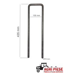 Brida fixare Ø15x100x435 mm ASF11068