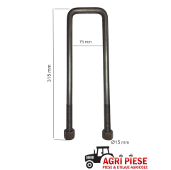 Brida fixare Ø15x75x315 mm ASF21621