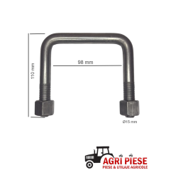 Brida fixare Ø15x98x110 mm ASF21660