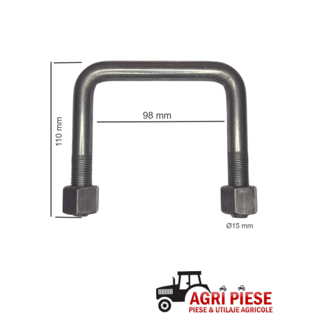 Brida fixare Ø15x98x110 mm ASF21660