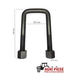 Brida arc Ø15x63x135 mm ASF10866