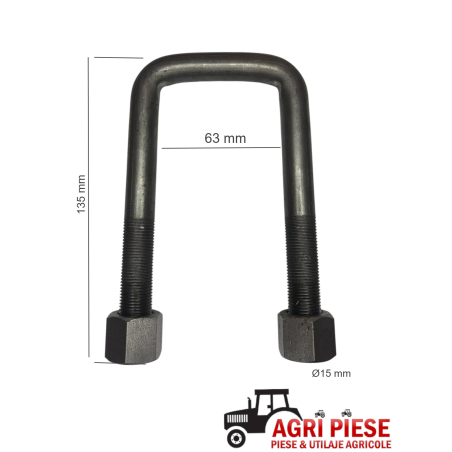 Brida arc Ø15x63x135 mm ASF10866