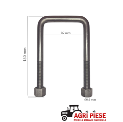 Brida fixare Ø15x92x180 mm ASF21663