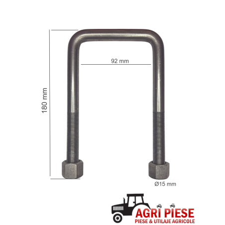 Brida fixare Ø15x92x180 mm ASF21663