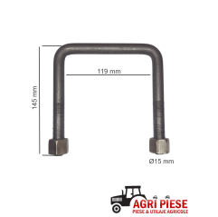 Brida fixare Ø15x119x145 mm ASF21673