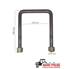 Brida fixare Ø15x122x190 mm ASF21675