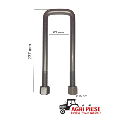 Brida fixare Ø15x62x237 mm ASF10871